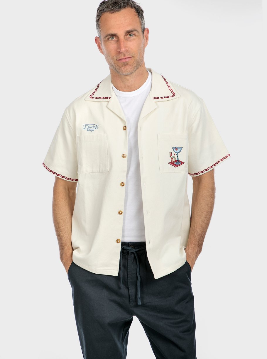 Camisa m/corta bordada
