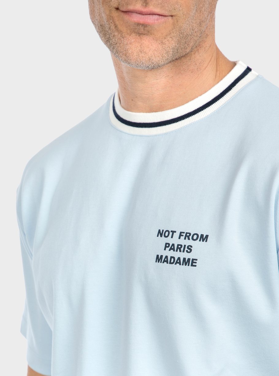 Camiseta SLOGAN MADAME con rayas - Imagen 6