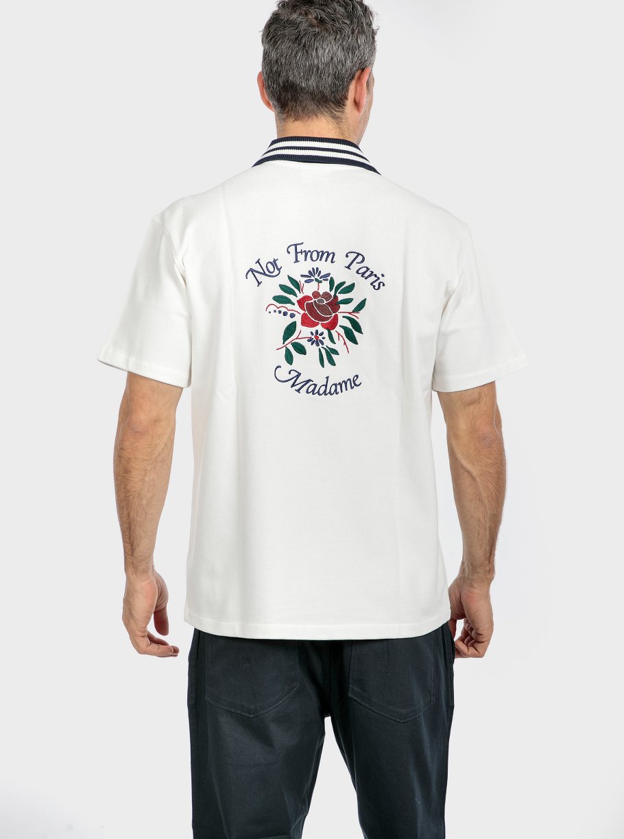Camisa m/corta piqué raya cuello - Imagen 2