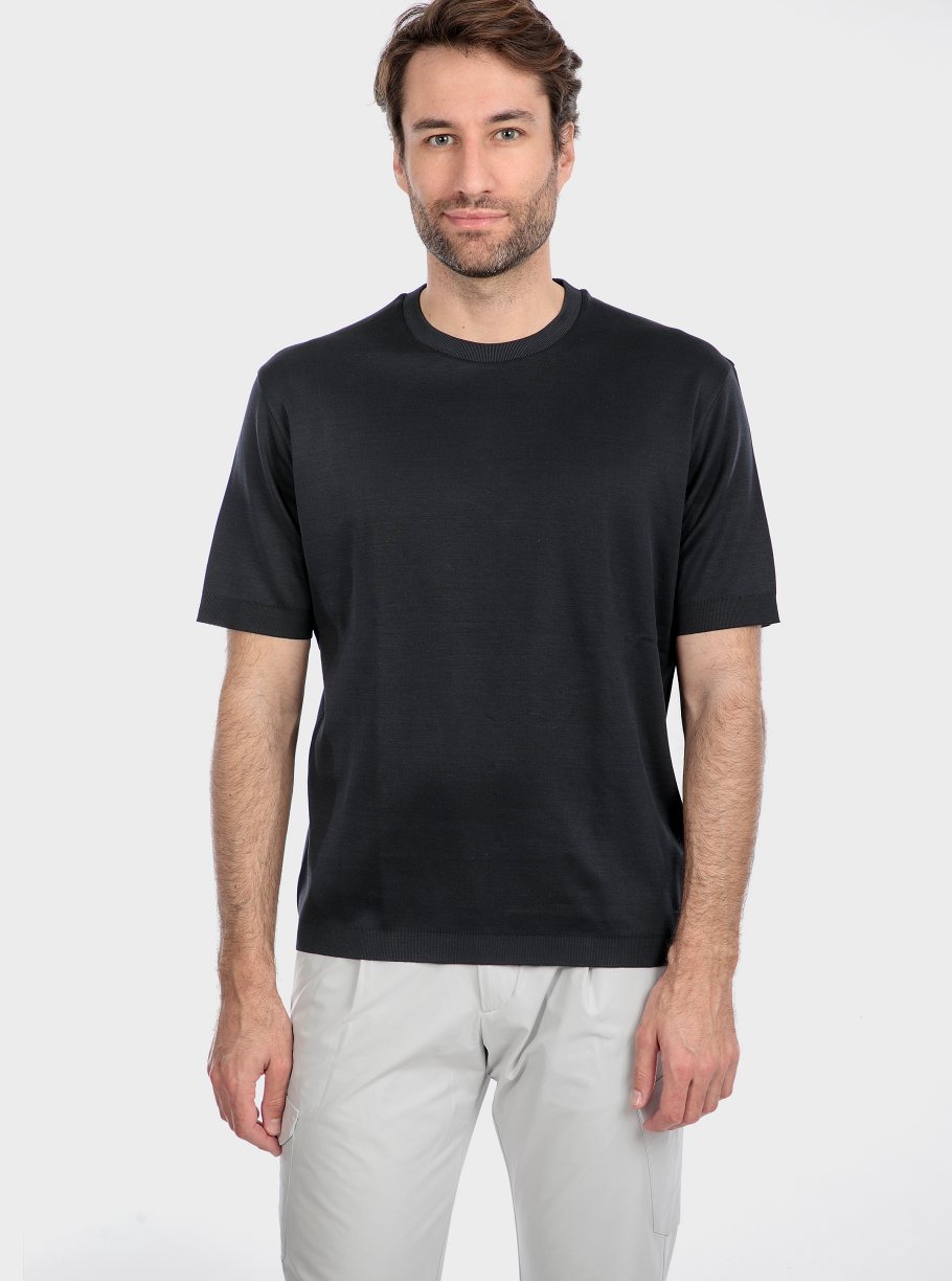 Camiseta lisa m/corta punto