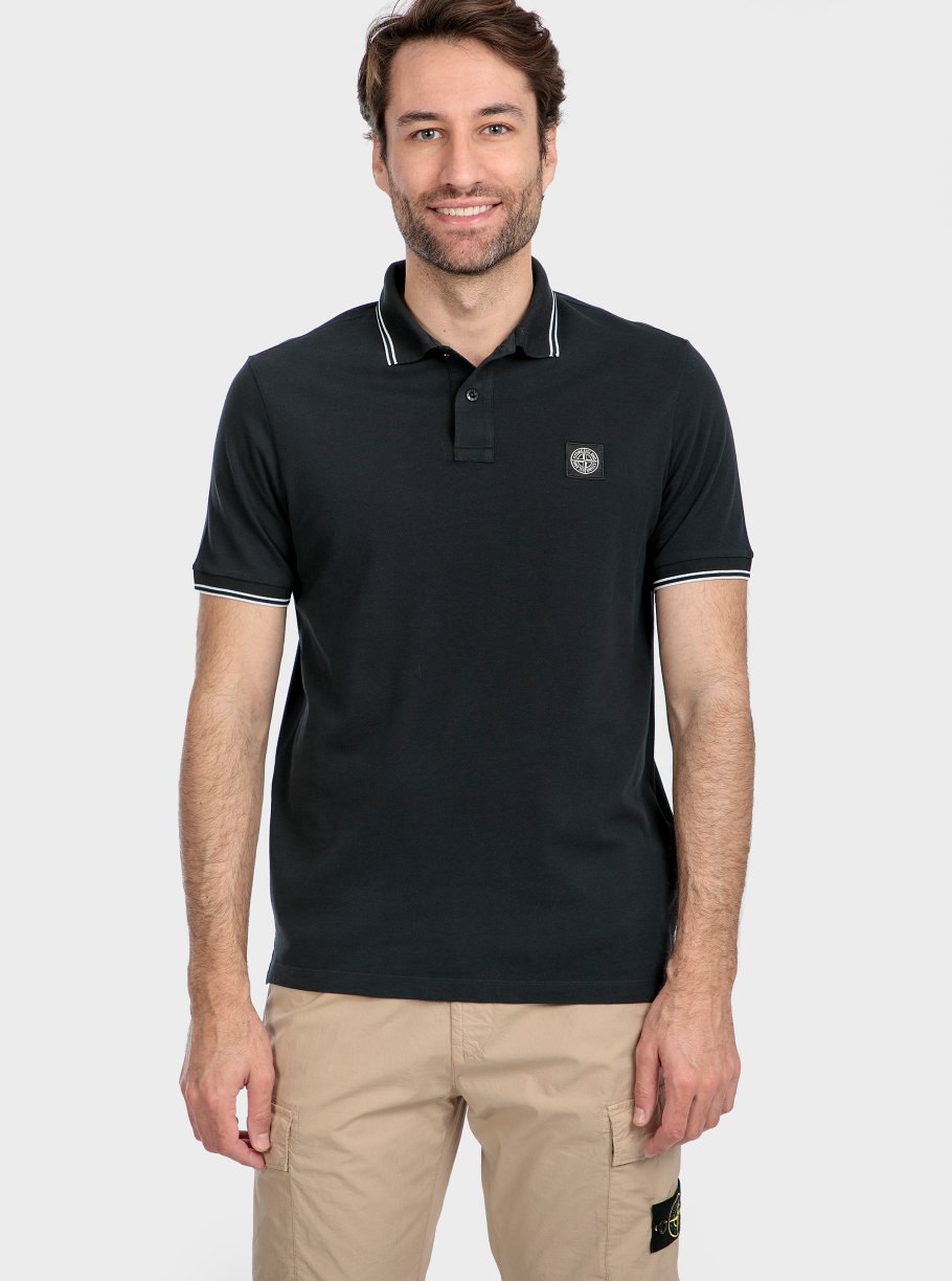 Polo piqué raya cuello
