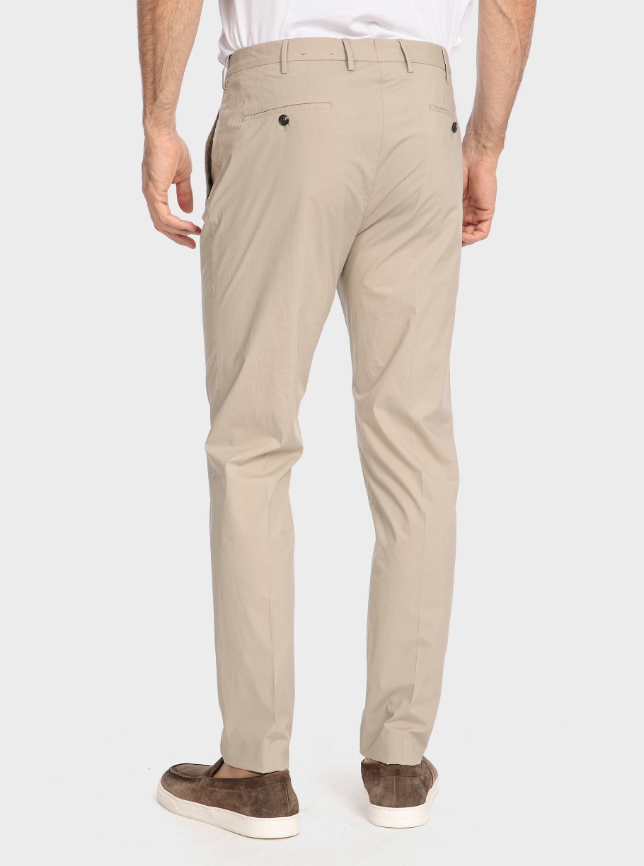 Pantalón pinzas popeline algodón - Imagen 2