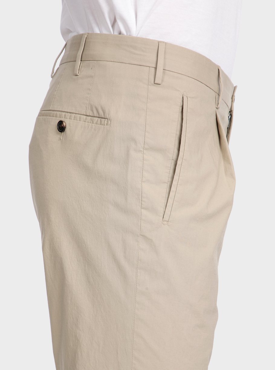 Pantalón pinzas popeline algodón - Imagen 3