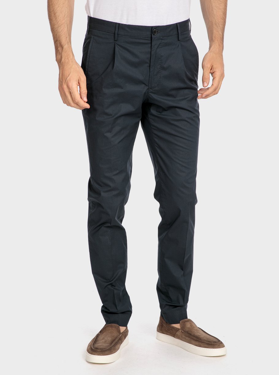Pantalón pinzas popeline algodón - Imagen 4