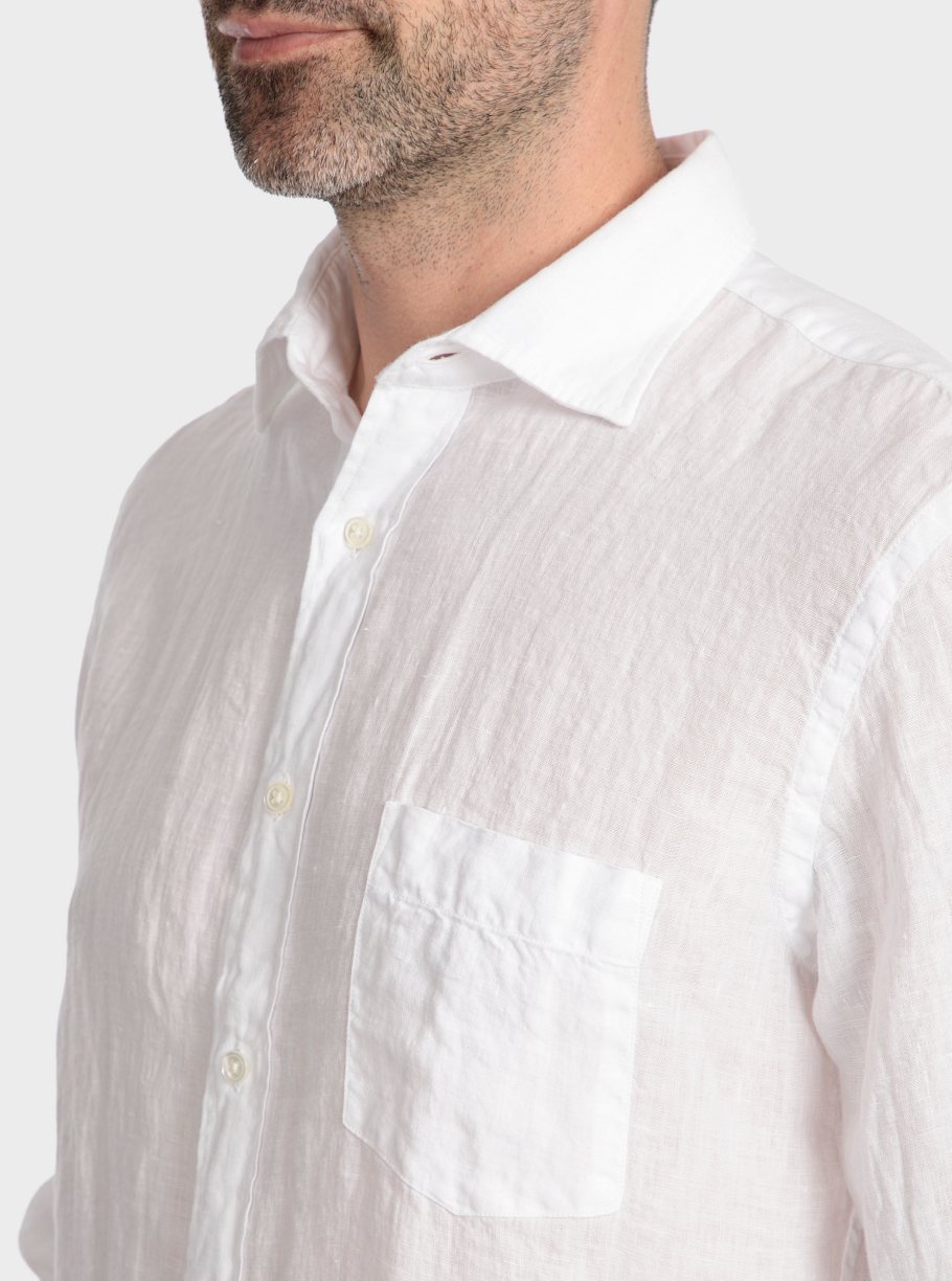 Camisa lisa lino tinto capo - Imagen 3