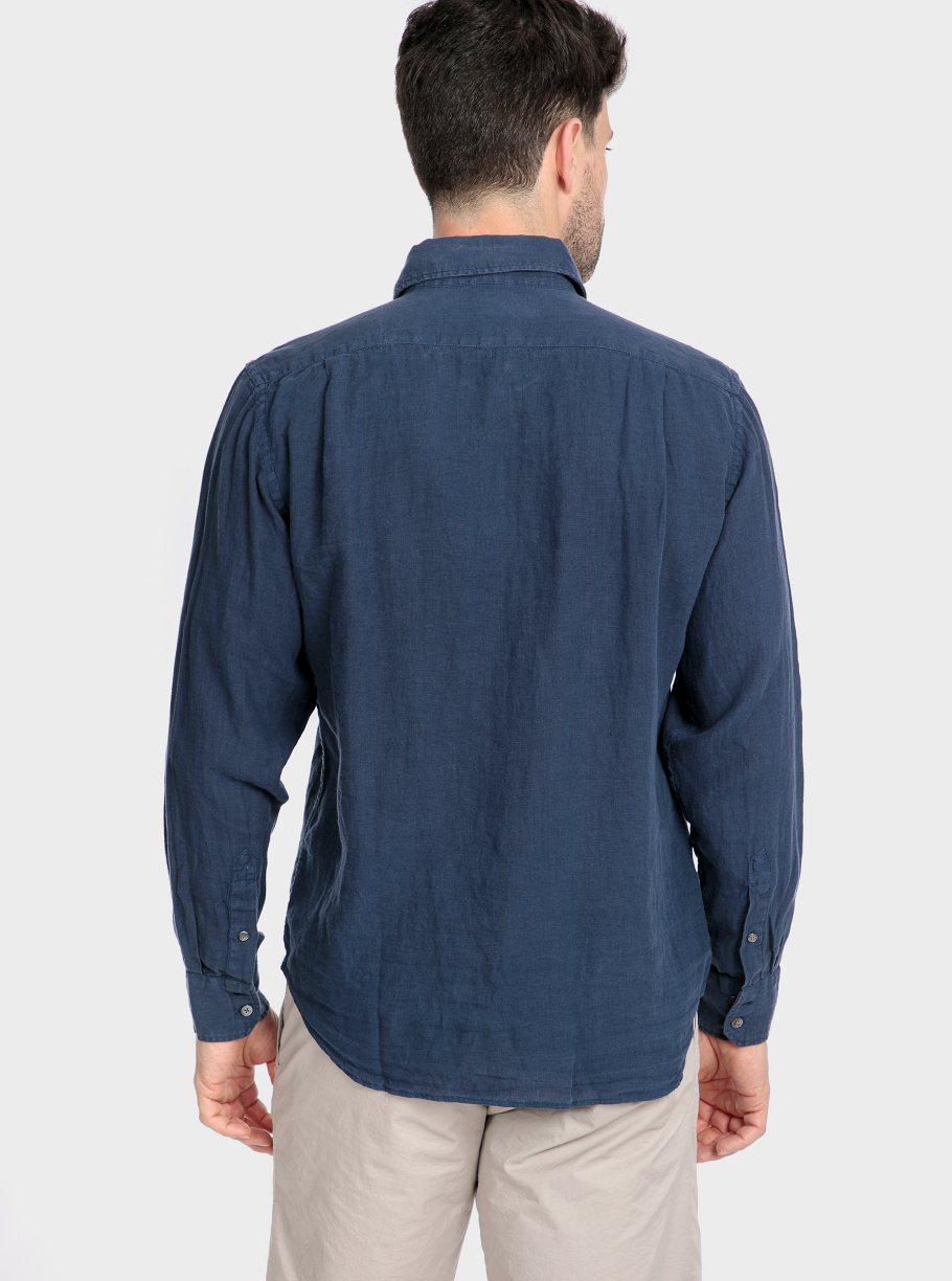 Camisa lisa lino tinto capo - Imagen 5