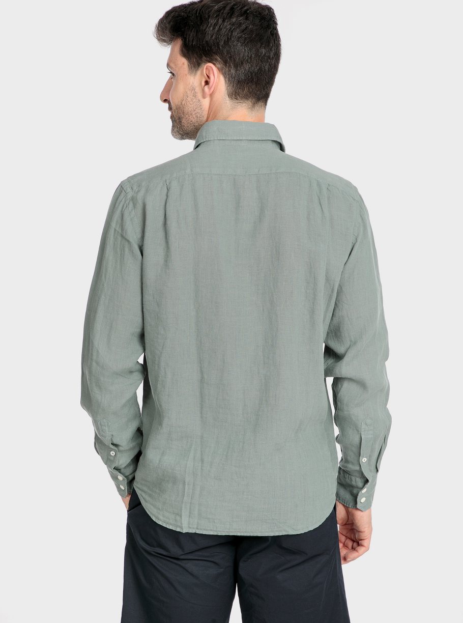 Camisa lisa lino tinto capo - Imagen 8