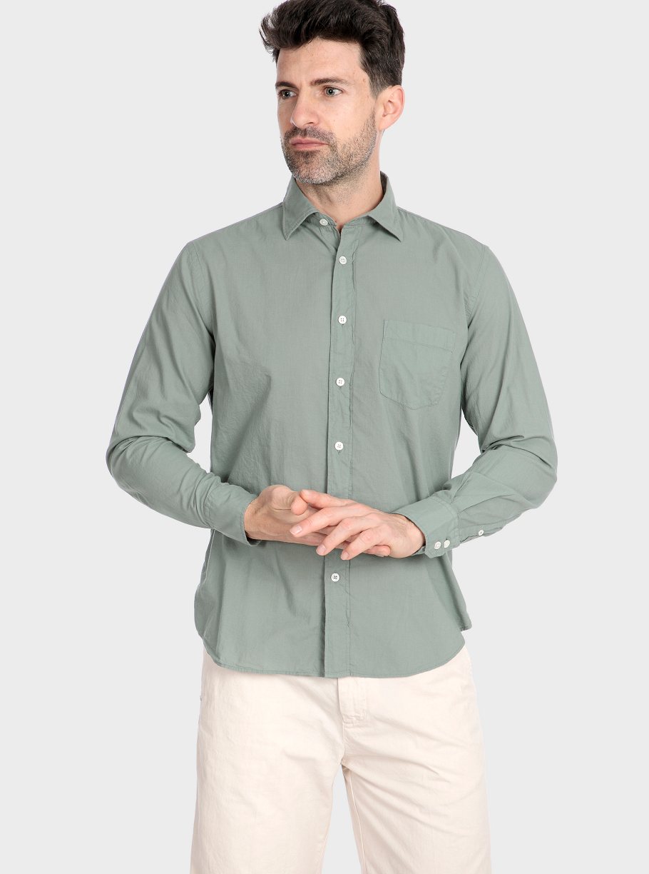 Camisa lisa voile algodón