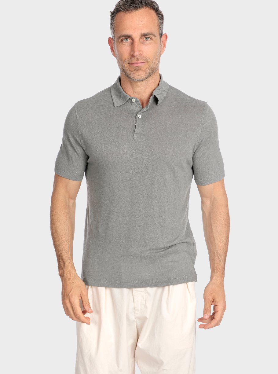Polo liso lino