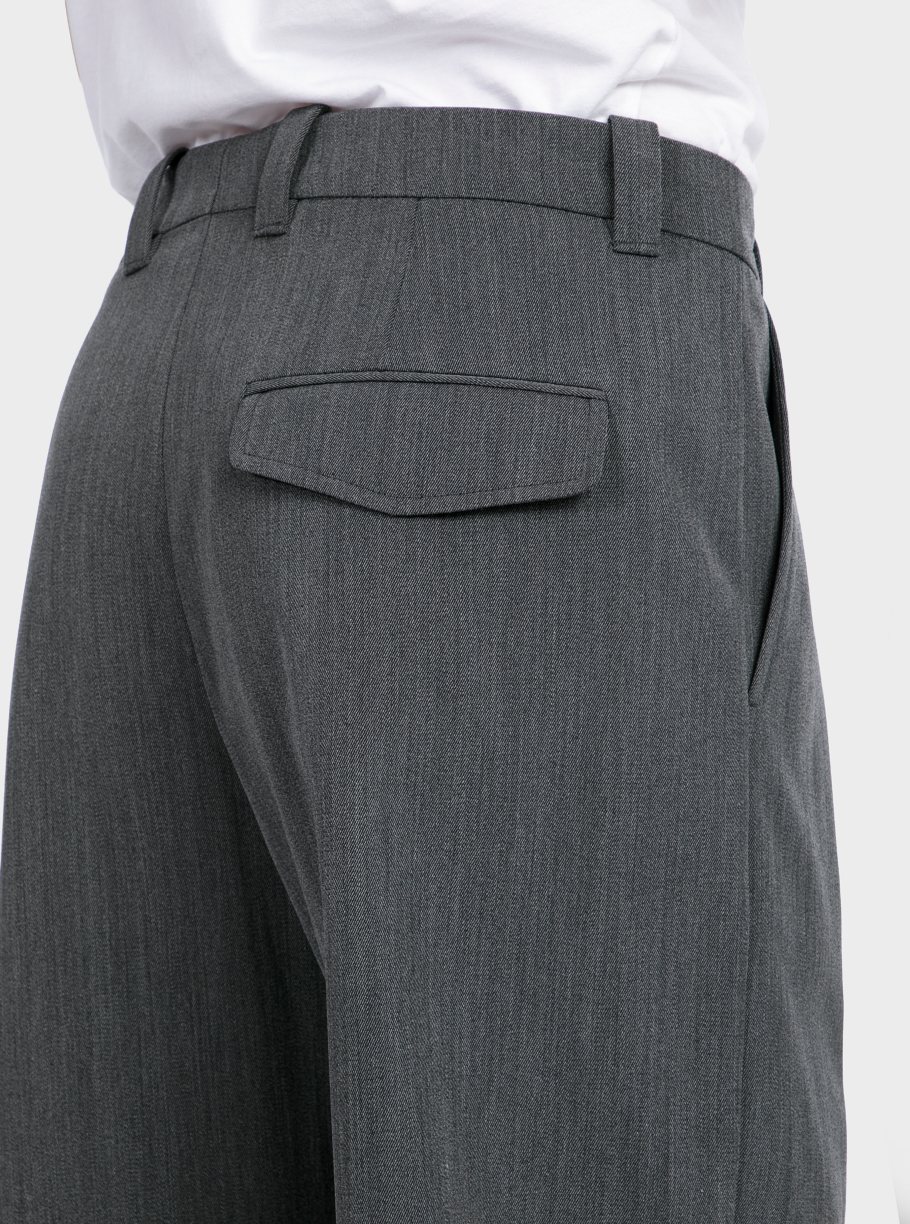 Pantalón pinzas algodón lana - Imagen 3