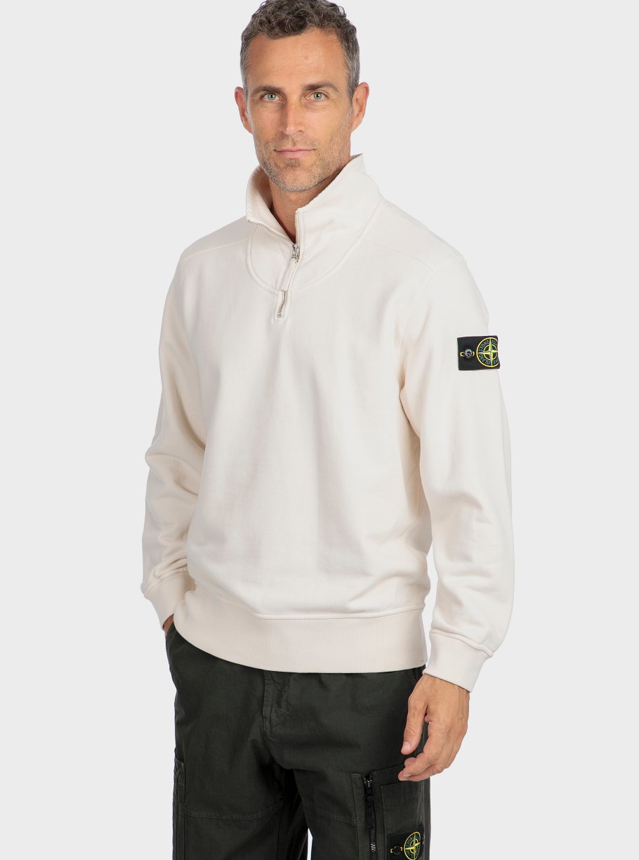 Sudadera media cremallera lavada - Imagen 4