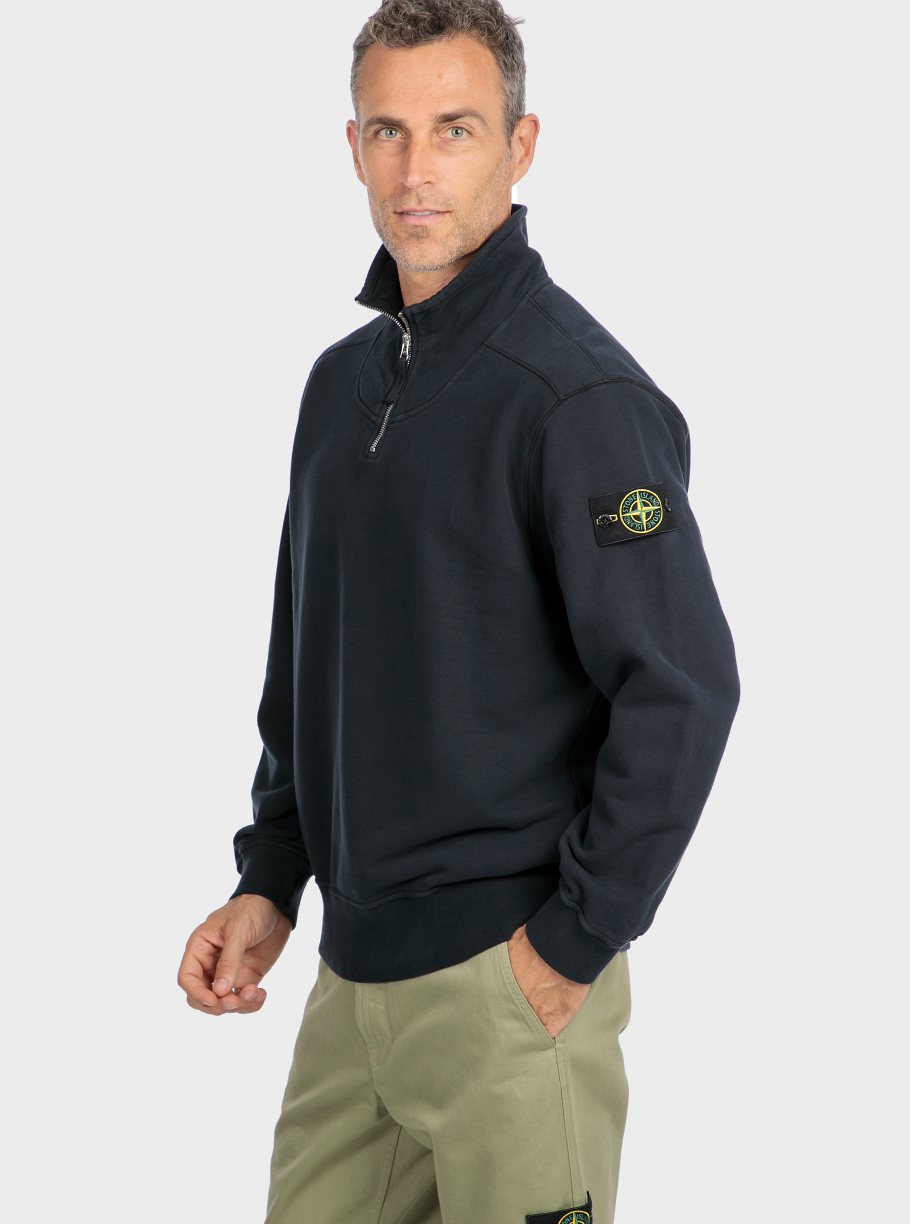 Sudadera media cremallera lavada - Imagen 7