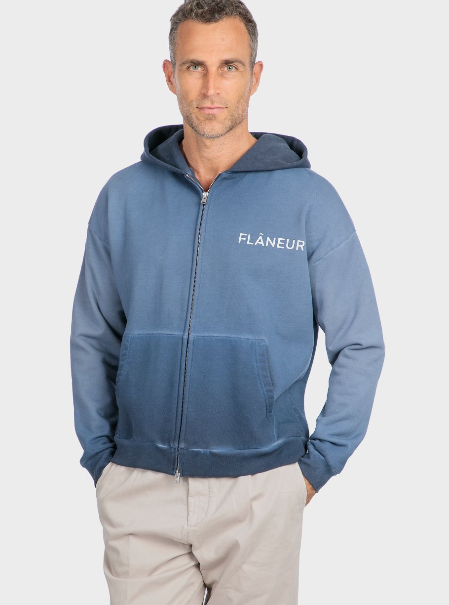 Chaqueta felpa capucha logo FLANEUR