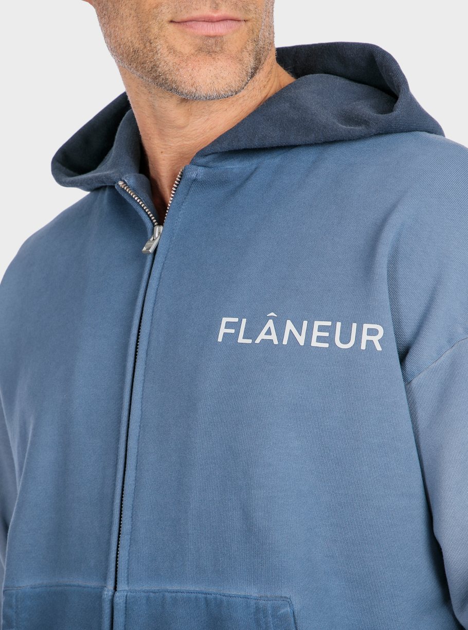 Chaqueta felpa capucha logo FLANEUR - Imagen 3